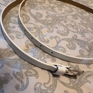 White Leather Belt